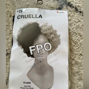 Cruella halloween costume wig